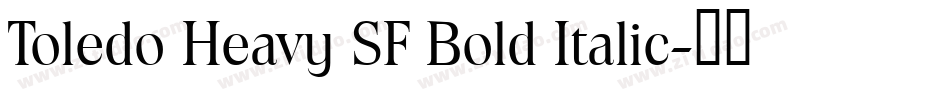 Toledo Heavy SF Bold Italic字体转换